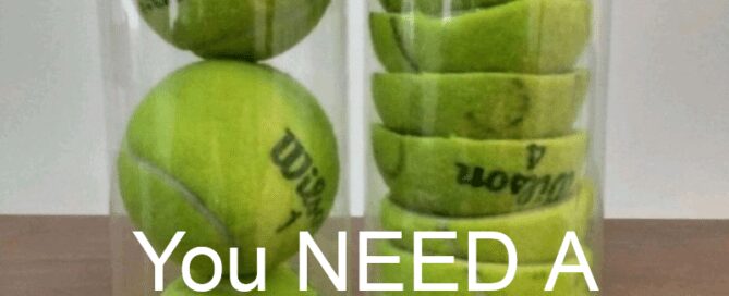 tennis balls squeezed into a can