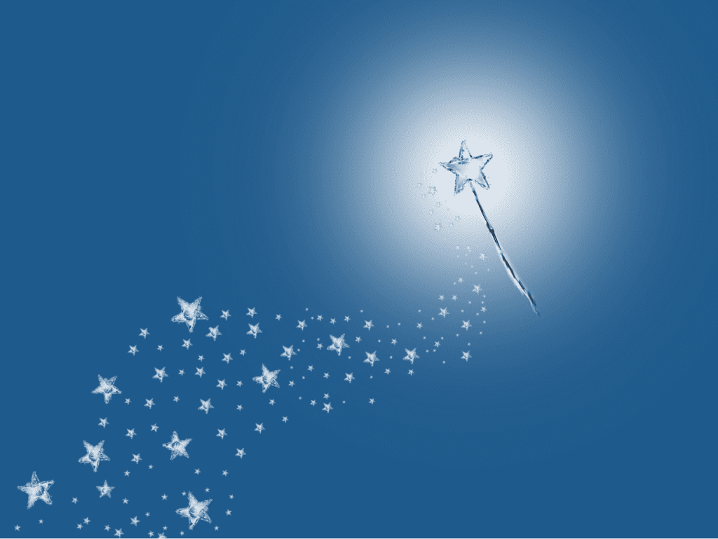 magic wand with fairy dust