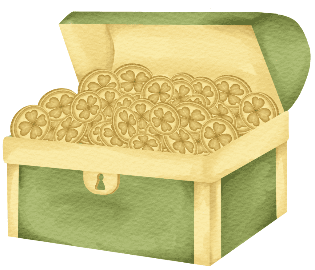 Treasure chest full of coins