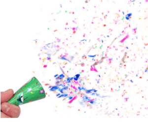 party favor shooting confetti