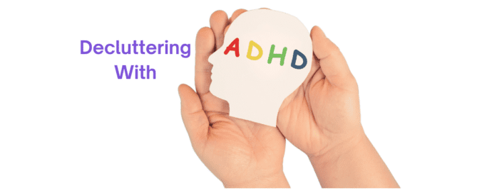 Pair of hands holding a paper cut-out that says ADHD